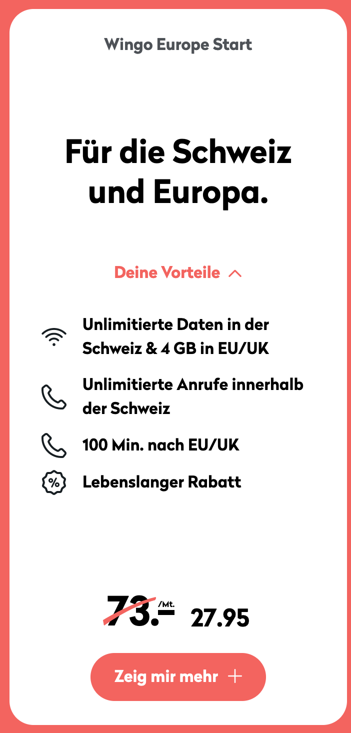 Wingo Europe Start